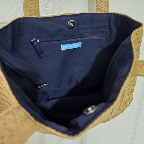 NEW Draper James Everyday Straw Wicker Purse Medium Size Shoulder Inner Pocket - Picture 6 of 10